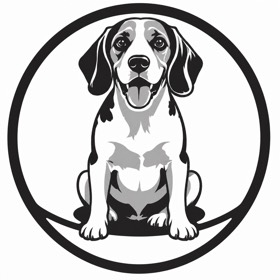A photo of a beagle redrawn by MakerWizard in the Emblem style
